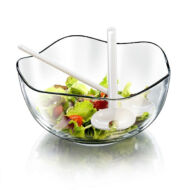 ONDA salátás tál 26 cm + műanyag salátáskanál és villa