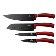 Burgundy rozsdamentes bevonatos késkészlet