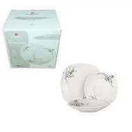Zöld virágos porcelán étkészlet 18 részes (Berlinger Haus)