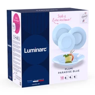 PLUMI Paradise Blue üveg étkészlet 18 részes - ARC