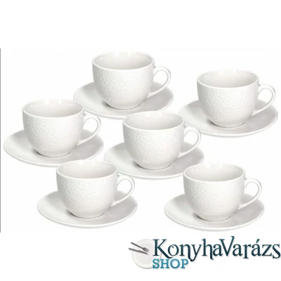 GOLF porcelán mokkás csésze + alj 9 cl. 6 darab