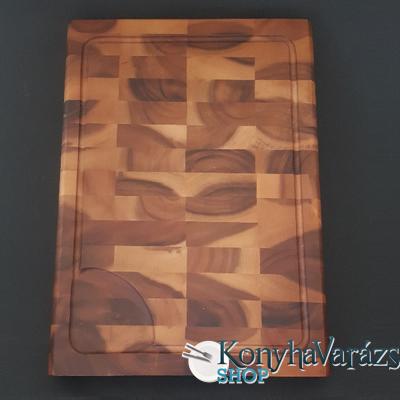 Fa vágódeszka 33x46x4 cm.sötétbarna