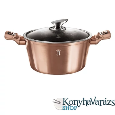Rose Gold indukciós 30 cm-es lábos 8 literes fedővel