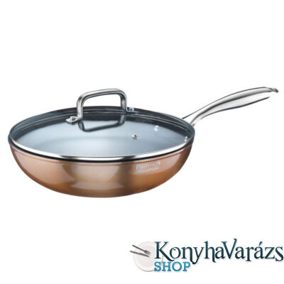 MATERIC bevonatos wok,rm.nyeles 28 cm indukciós(Pintinox)
