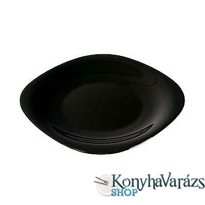 CARINE fekete tányér desszert 19 cm LOSE