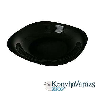 CARINE fekete tányér mély 21 cm LOSE