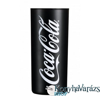 Coca-Cola üditős pohár 27cl. Frozen Fekete