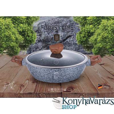 Forest Line serpenyő+fedő, indukciós, 32 cm-es,kőhatású
