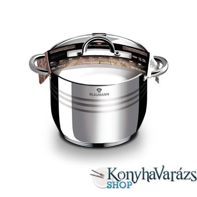 GOURMET LINE rm fazék indukciós, 28x21,5 cm, 12,5 l+üveg fedő