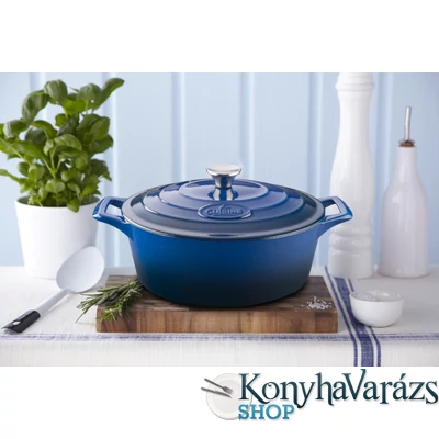 BLUE öntöttvas ovál sütőtál 29cm+4,75 L + fedő