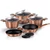 ROSE GOLD edénygarnitúra, indukciós, 10 darabos,(bERLINGER hAUS)