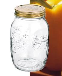 QUATTRO tároló üveg+tető 0,5 l