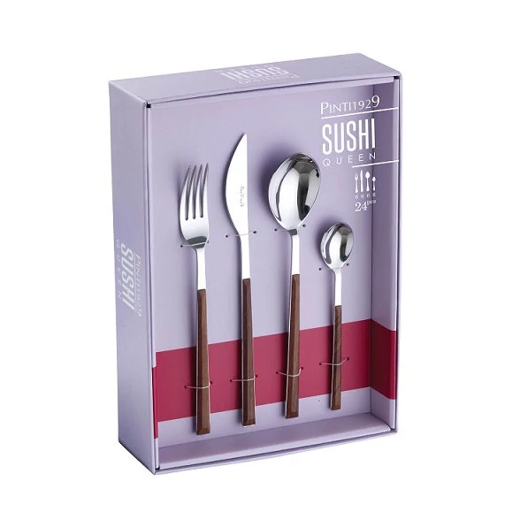 SUSHI QUEEN rm. evőeszköz 24 r. Mahogany-Pintinox