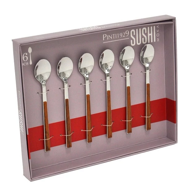 SUSHI QUEEN rm. mokkakanál 6 darab Mahogany