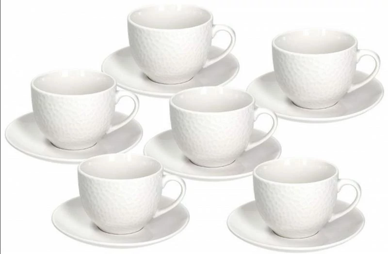 GOLF porcelán mokkás csésze + alj 9 cl. 6 darab