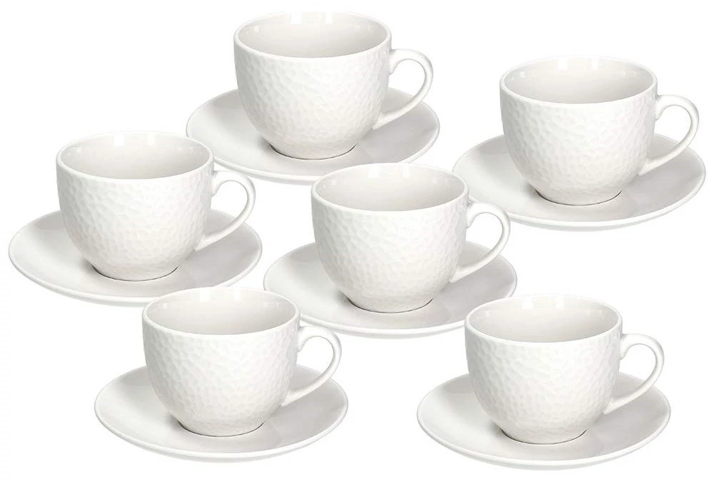 GOLF porcelán kávés csésze + alj 21 cl. 6 darab