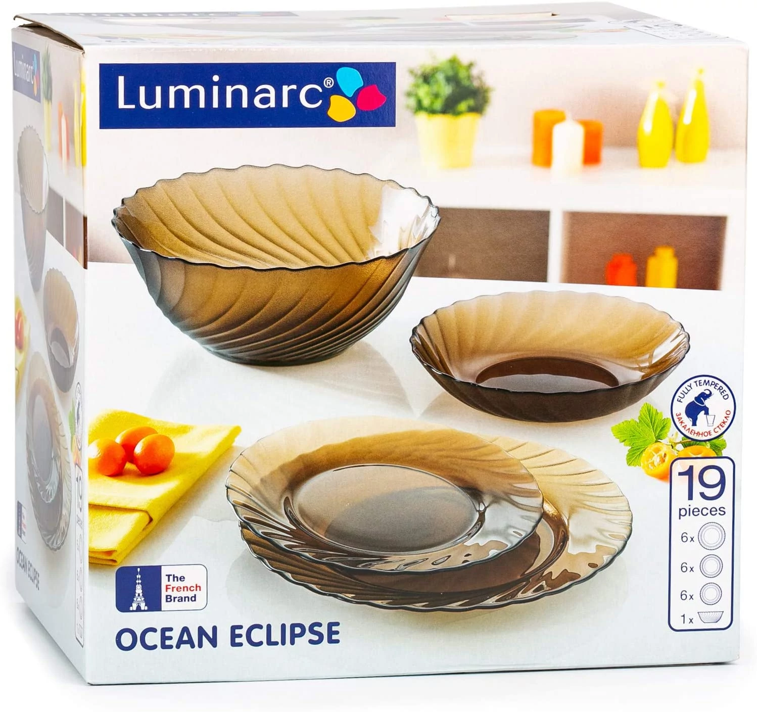 OCEAN ECLIPSE üveg étkészlet 19 r. Luminarc